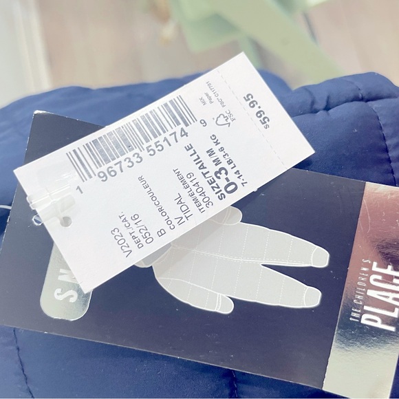 The Children’s Place Navy Bear Snowsuit NWT 0-3 months - baby bunting - Picture 4 of 4